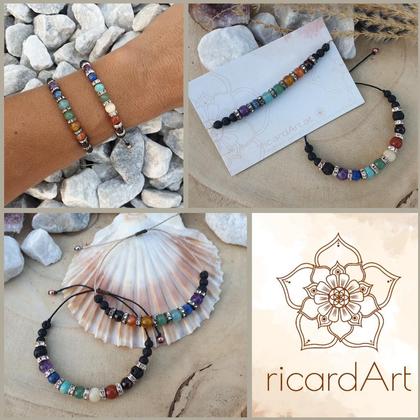 CHAKRA LAVASTEIN Armband *SPARKLE* 6mm - Image 2