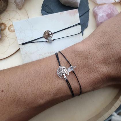 Bergkristall/LABRADORIT Doppelarmband *LEBENSBAUM* - Image 3