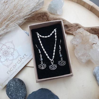 LOTUS 925 Sterlingsilber Schmuckset *Bergkristall