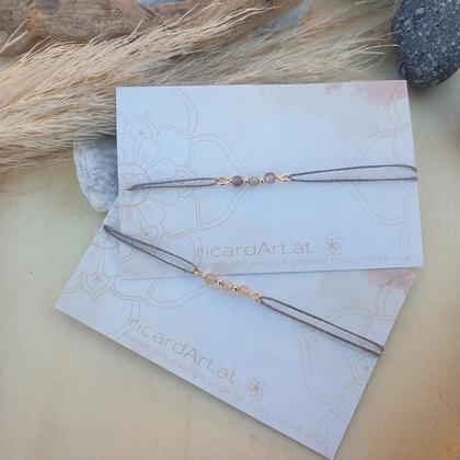 Amethyst/Mondstein Kristallarmband *18k vergoldet