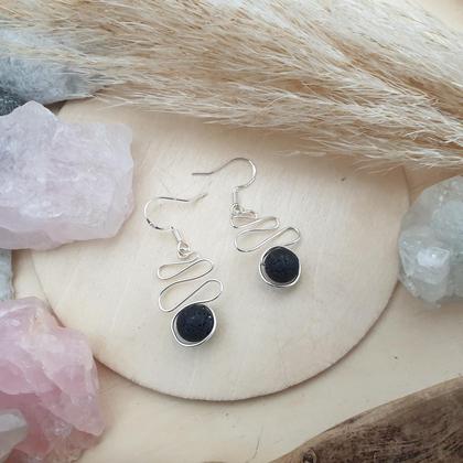 LAVASTEIN *AROMADIFFUSER* Ohrschmuck *SILVER WIRE FALLS*