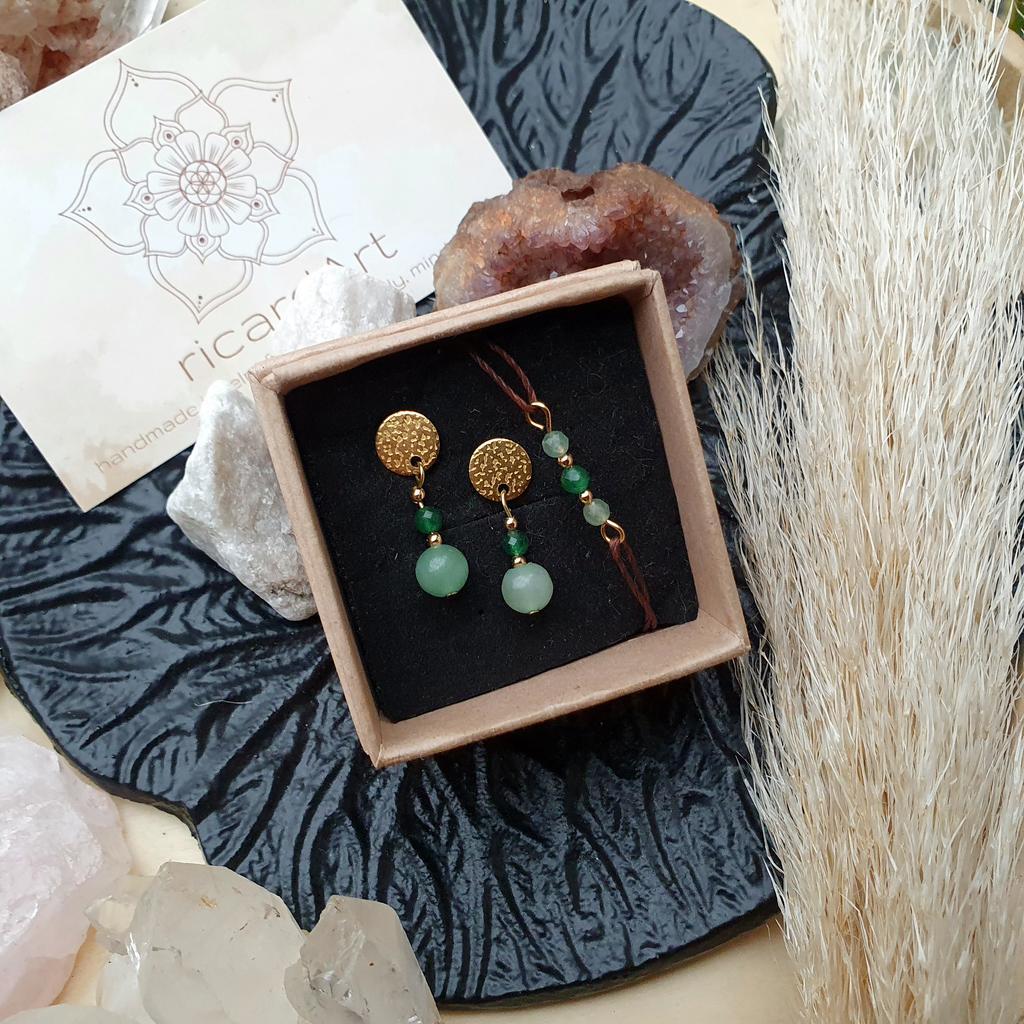 Aventurin Schmuckset *CRYSTAL HEALING* gold