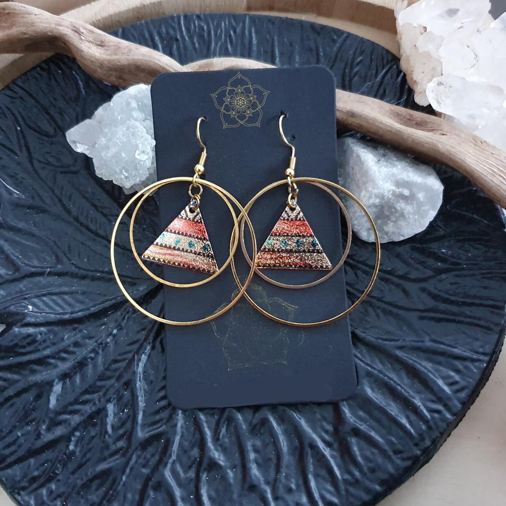 Ohrringe *TRIKONA CIRCLE colored* 40mm - Image 3
