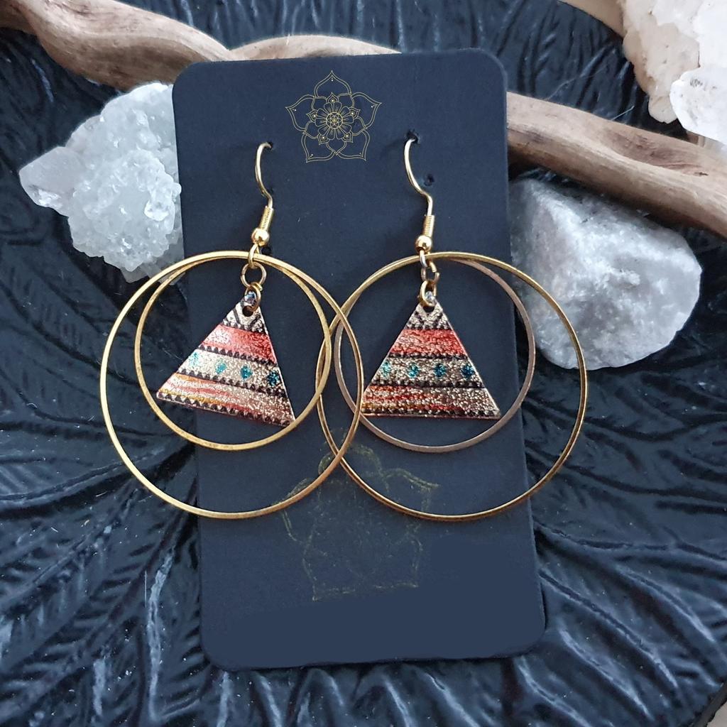 Ohrringe *TRIKONA CIRCLE colored* 40mm