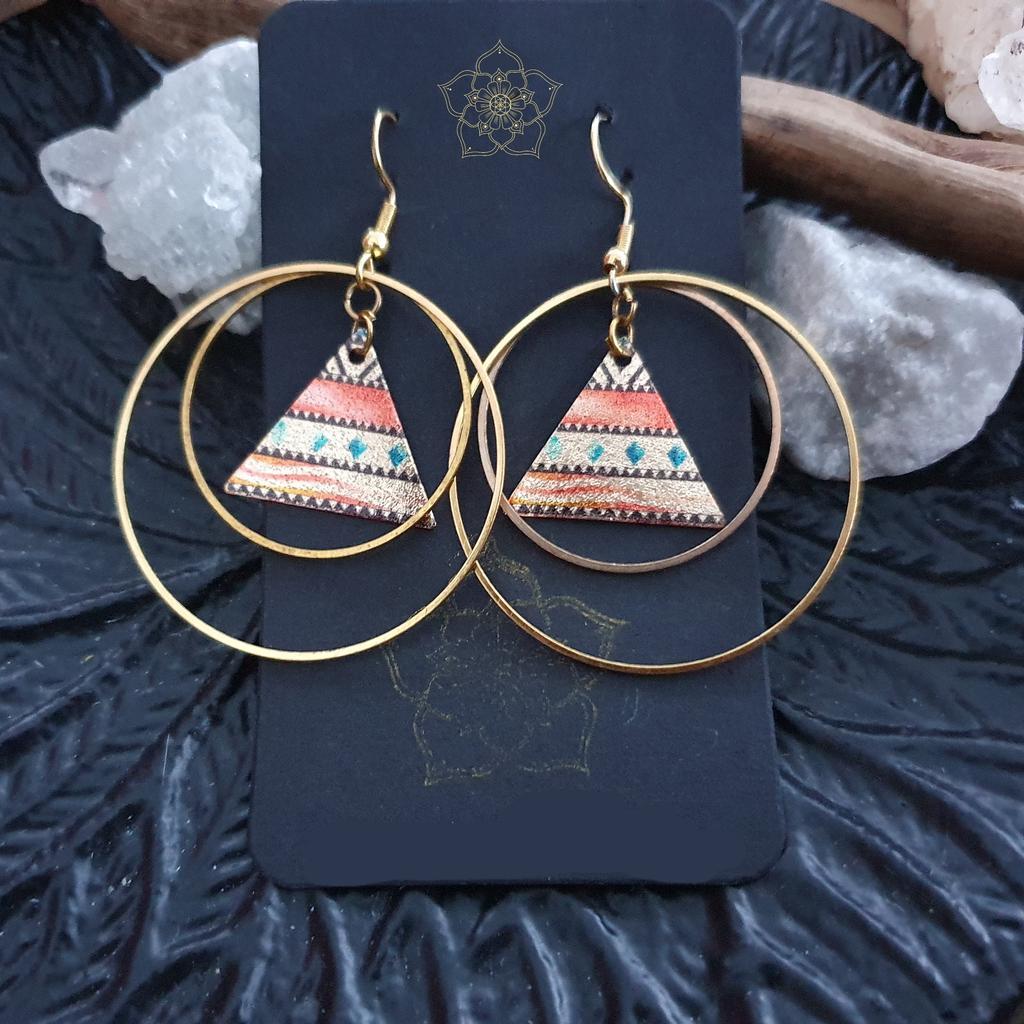 Ohrringe *TRIKONA CIRCLE colored* 40mm - Image 2