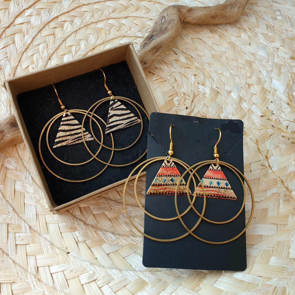 Ohrringe *TRIKONA CIRCLE colored* 40mm - Image 4