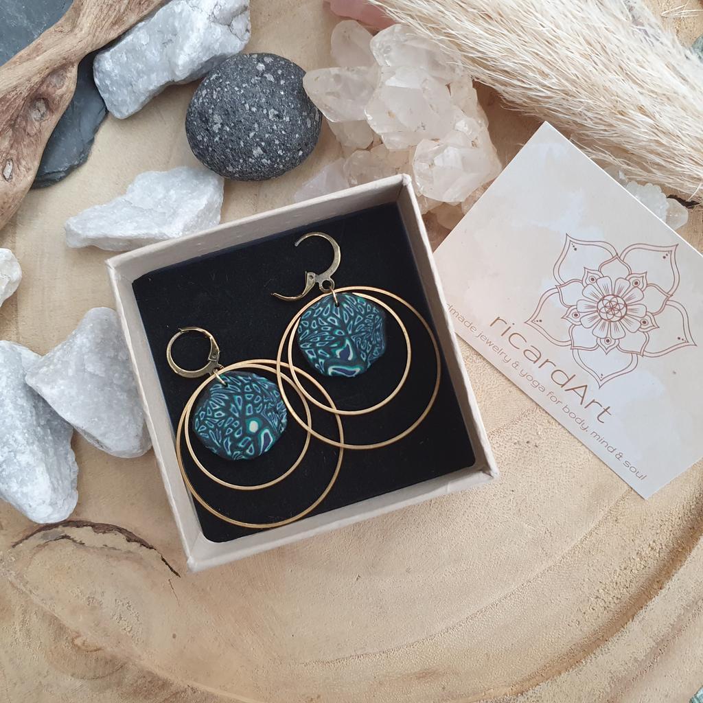 Ohrringe *FIMO OCEAN BLUE* nickelfrei