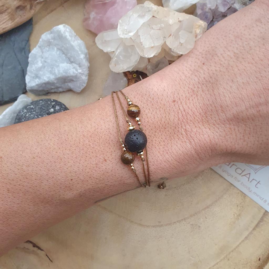 Lavastein Tigerauge Armband *VITALIZE*