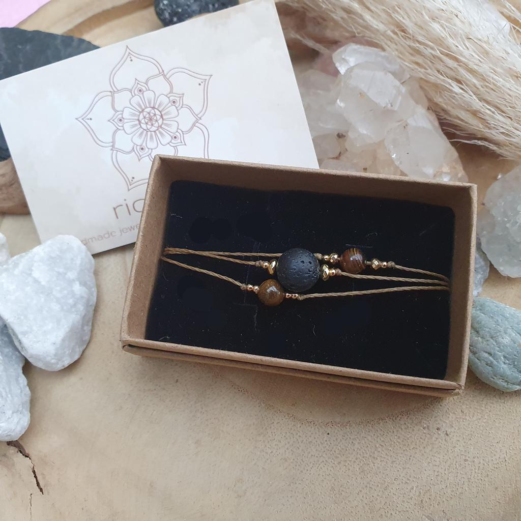 Lavastein Tigerauge Armband *VITALIZE* - Image 2