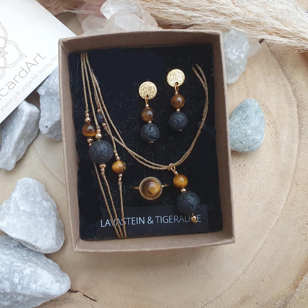 Lavastein Tigerauge Armband *VITALIZE* - Image 3