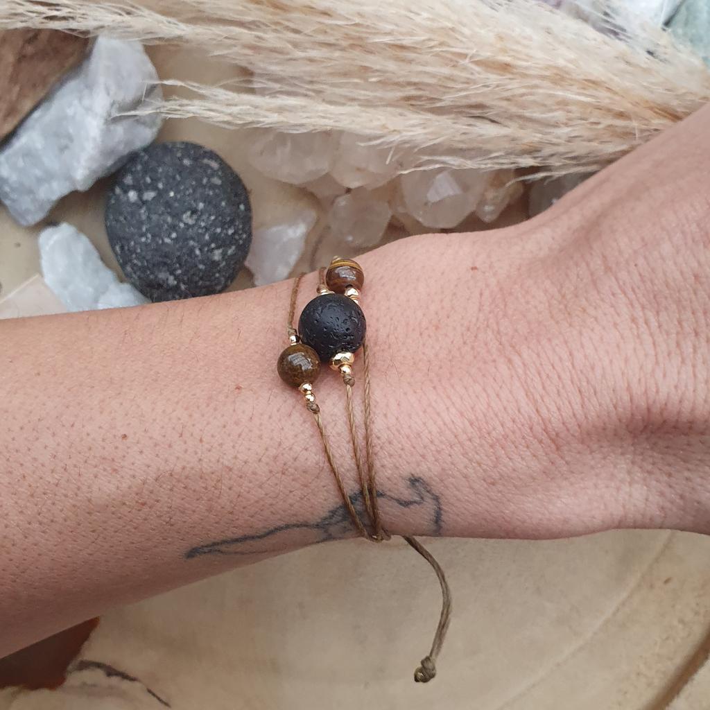 Lavastein Tigerauge Armband *VITALIZE* - Image 4