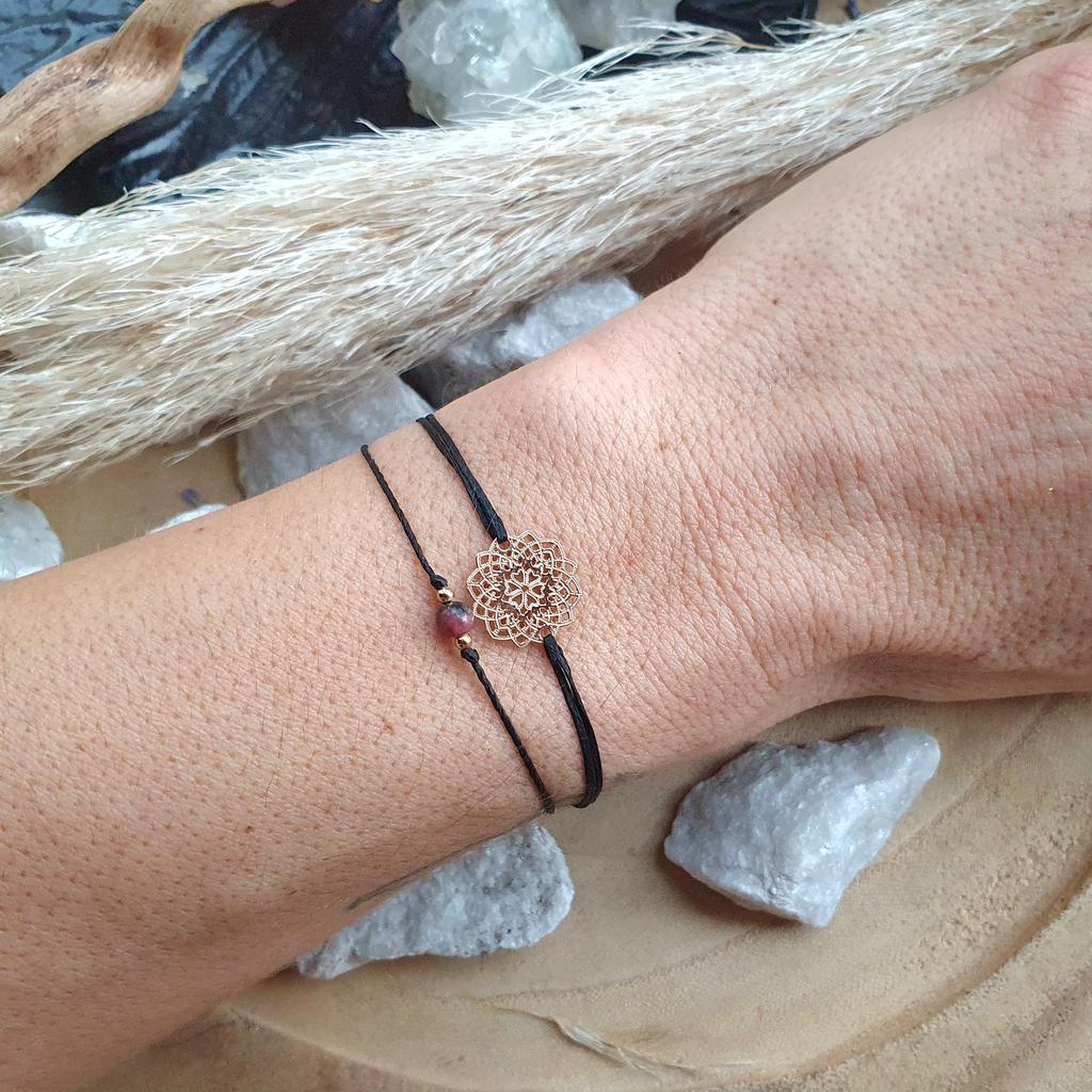 Doppelarmband *MANDALASONNE RHODONIT*