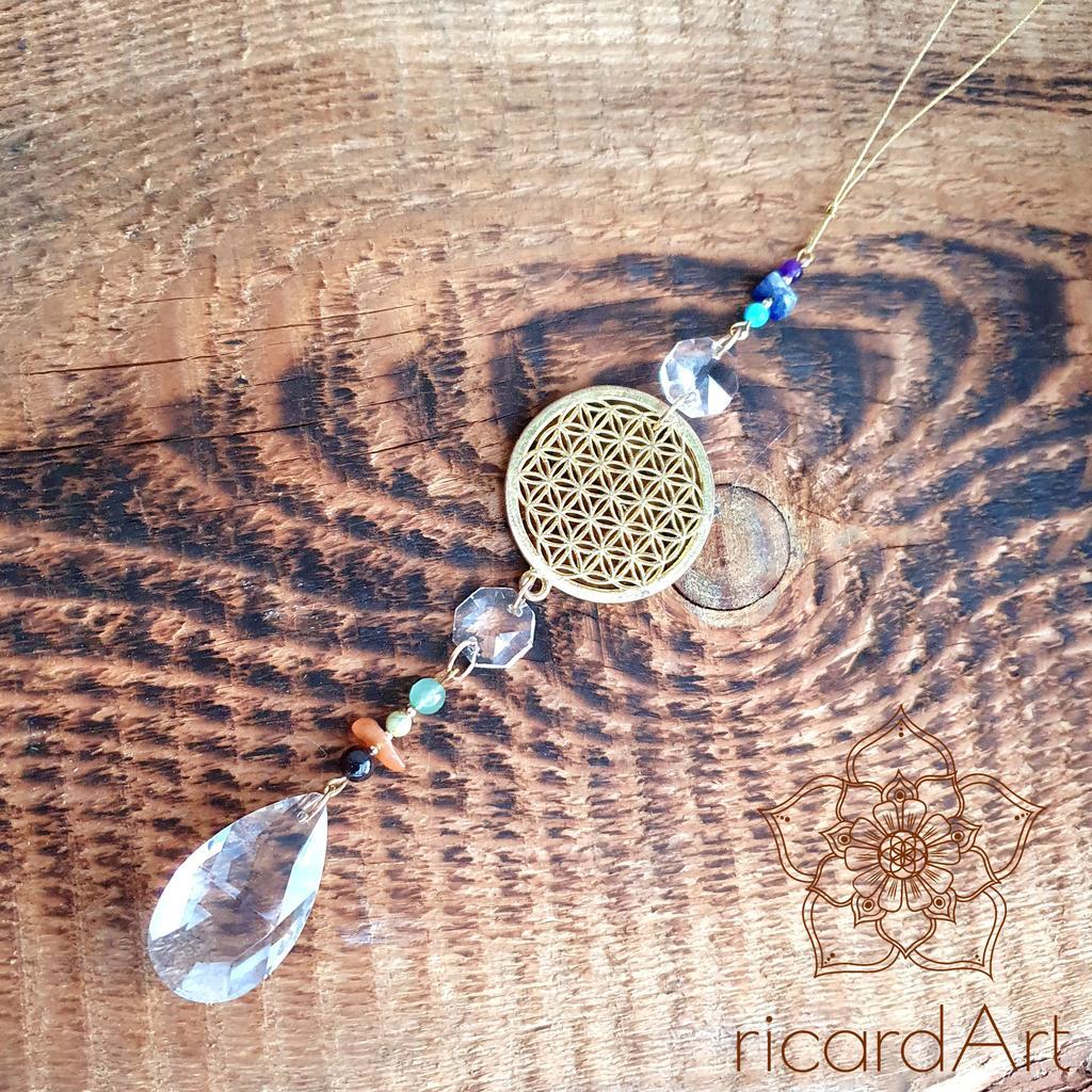 Chakra Sonnenfänger *BLUME DES LEBENS* gold - Image 4