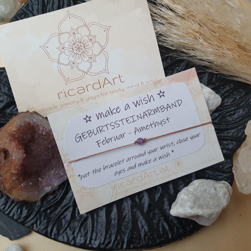 *MAKE A WISH* Geburtssteinarmband FEBRUAR/AMETHYST