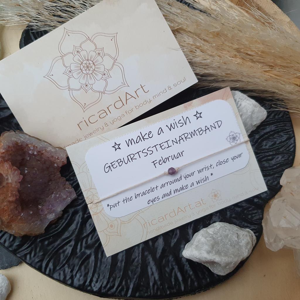 *MAKE A WISH* Geburtssteinarmband FEBRUAR/AMETHYST - Image 4