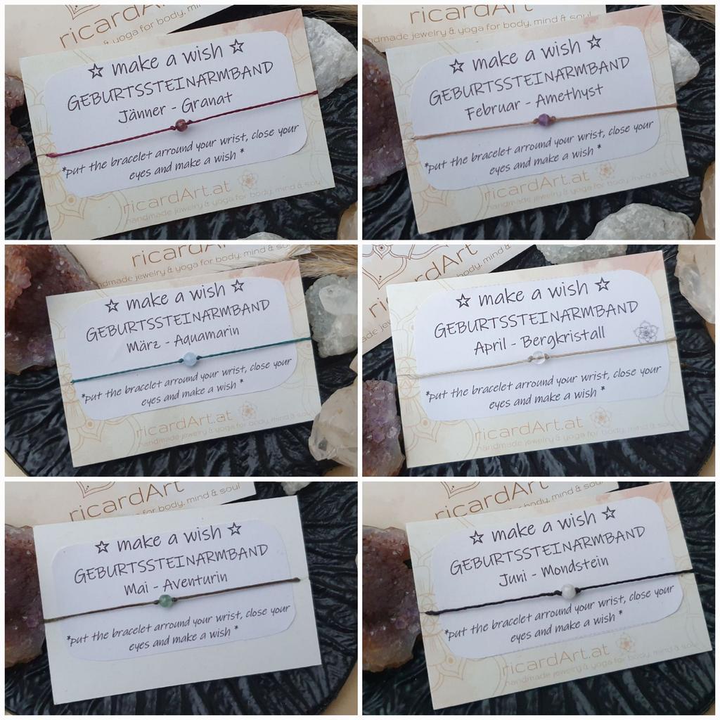 *MAKE A WISH* Geburtssteinarmband MÄRZ/AQUAMARIN - Image 3