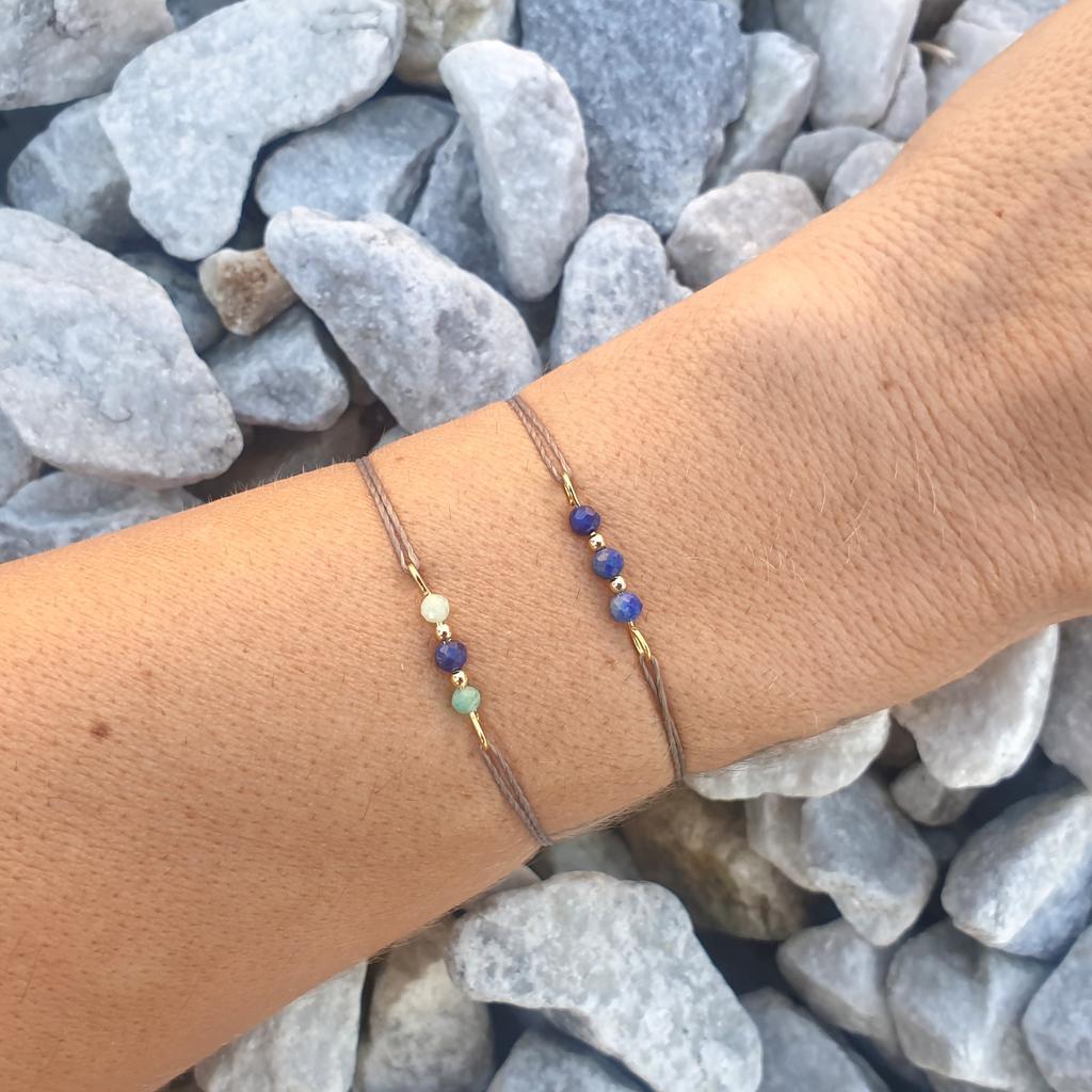 Lapislazuli/Amazonit Kristallarmband *18k vergoldet - Image 4
