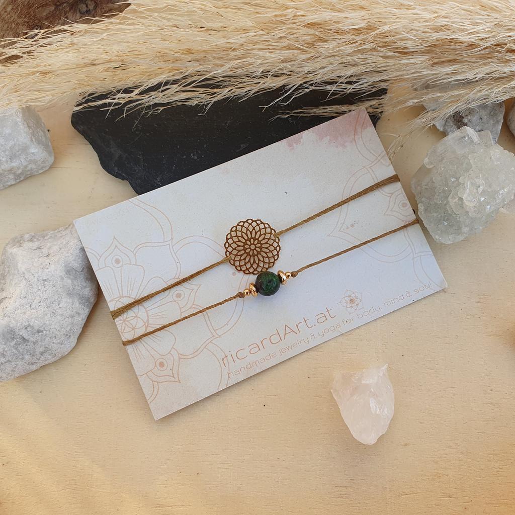 Doppelarmband *MANDALABLUME RUBINZOISIT* - Image 4