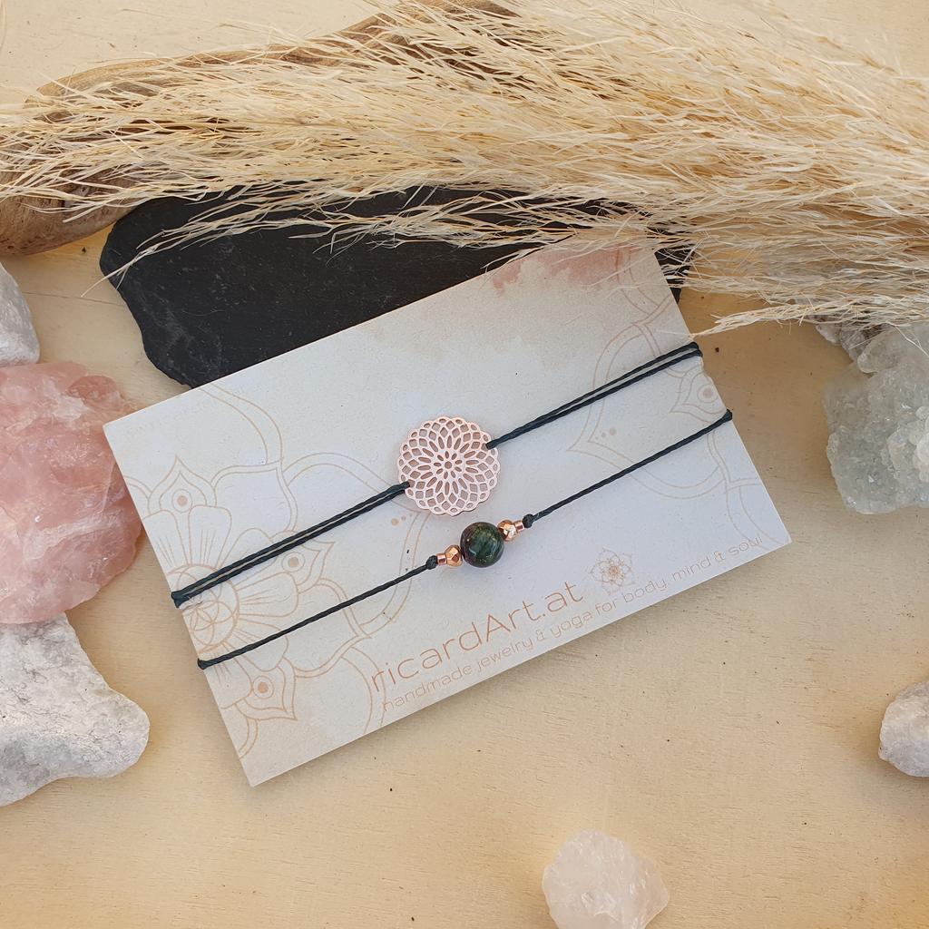 Doppelarmband *MANDALABLUME RUBINZOISIT* - Image 3