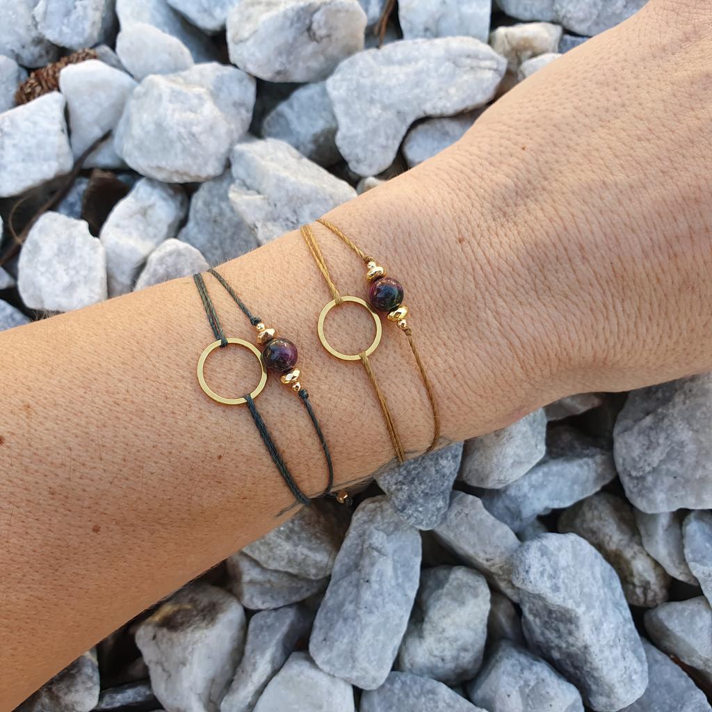 Doppelarmband *CIRCLE RUBINZOISIT 18k vergoldet