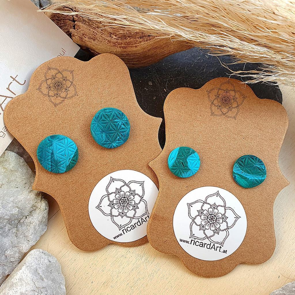 Lebensblume Ohrstecker *CELADON*