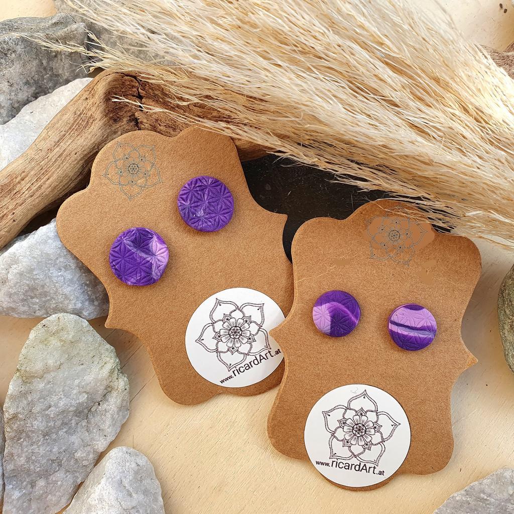 Lebensblume Ohrstecker *CELADON* - Image 3