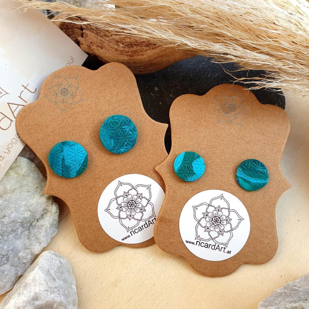 Lebensblume Ohrstecker *CELADON* - Image 2