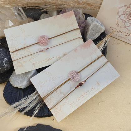 Doppelarmband *MAÄNDER Rosenquarz rosé - Image 4