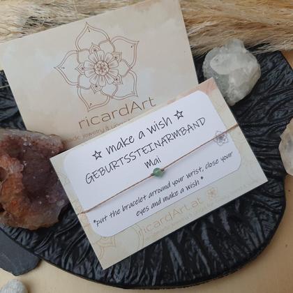 *MAKE A WISH* Geburtssteinarmband MAI/AVENTURIN