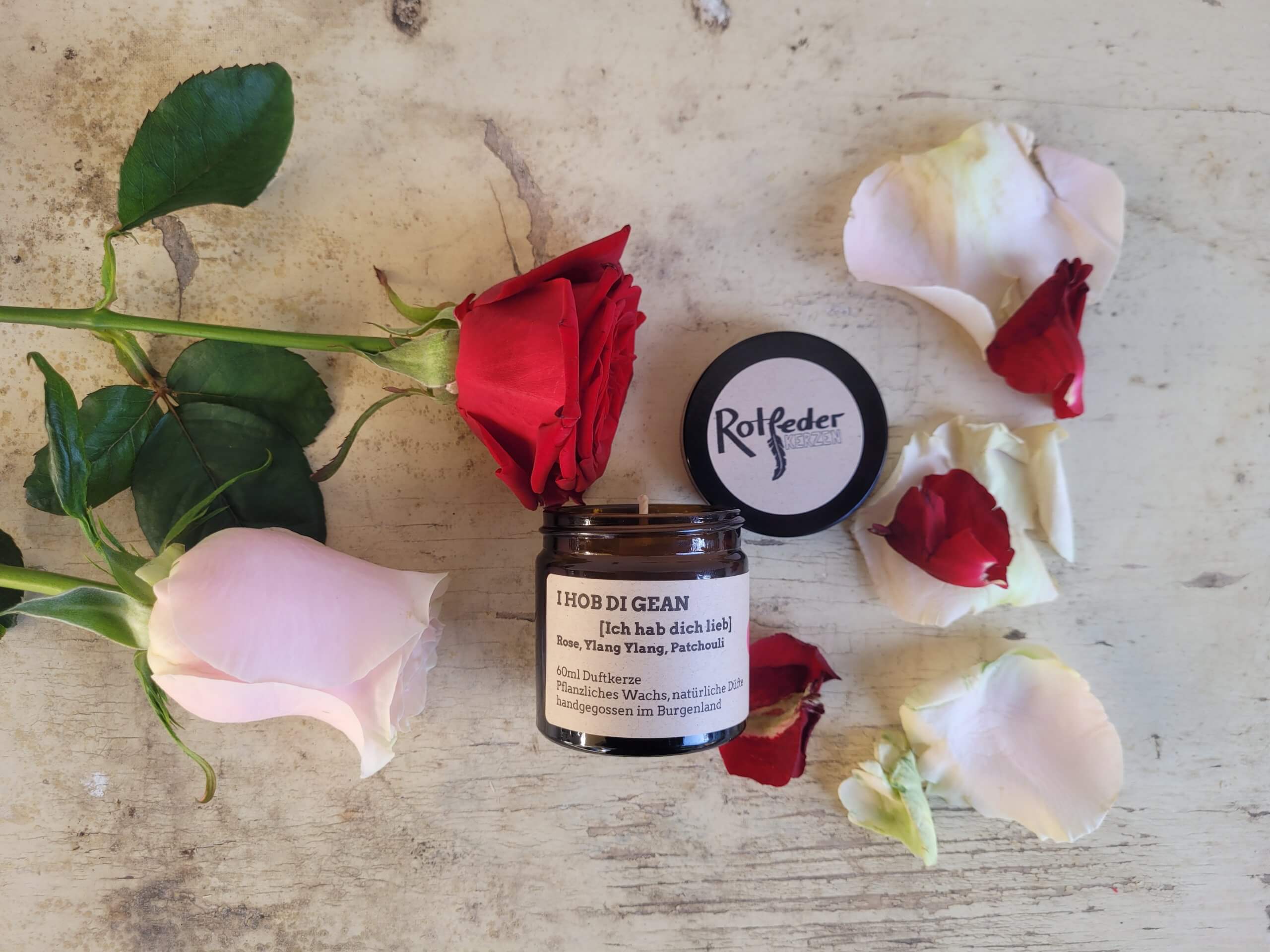 Duftkerze „I hob di gean“ im 120ml Glas - Image 2