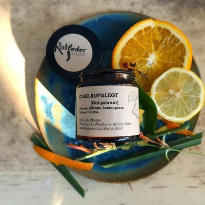 Duftkerze "Guad aufglegt" im 120ml Glas