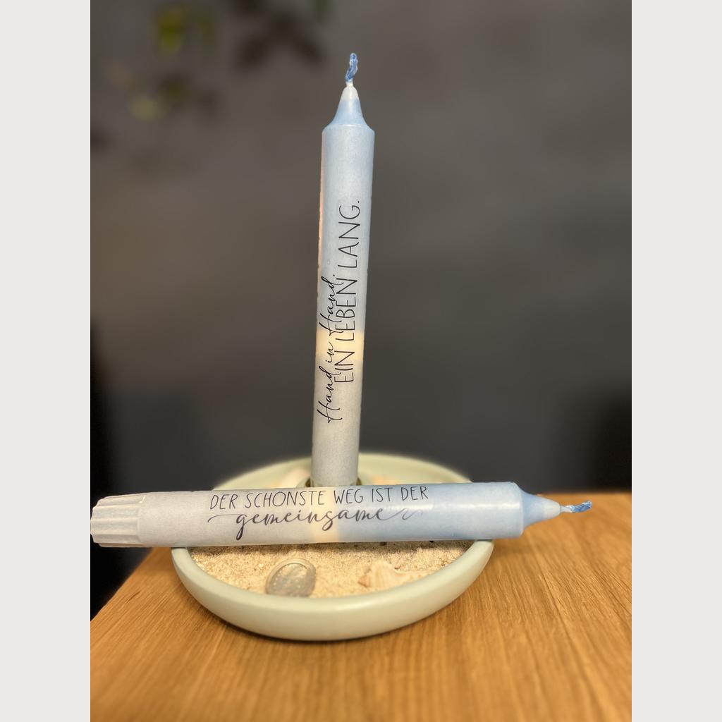 Stabkerze Hochzeit dip dye