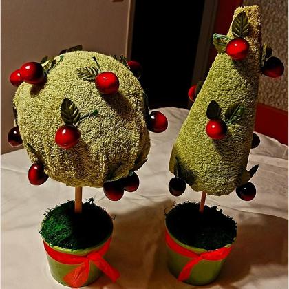 Obstbäumchen aus Handtüchern