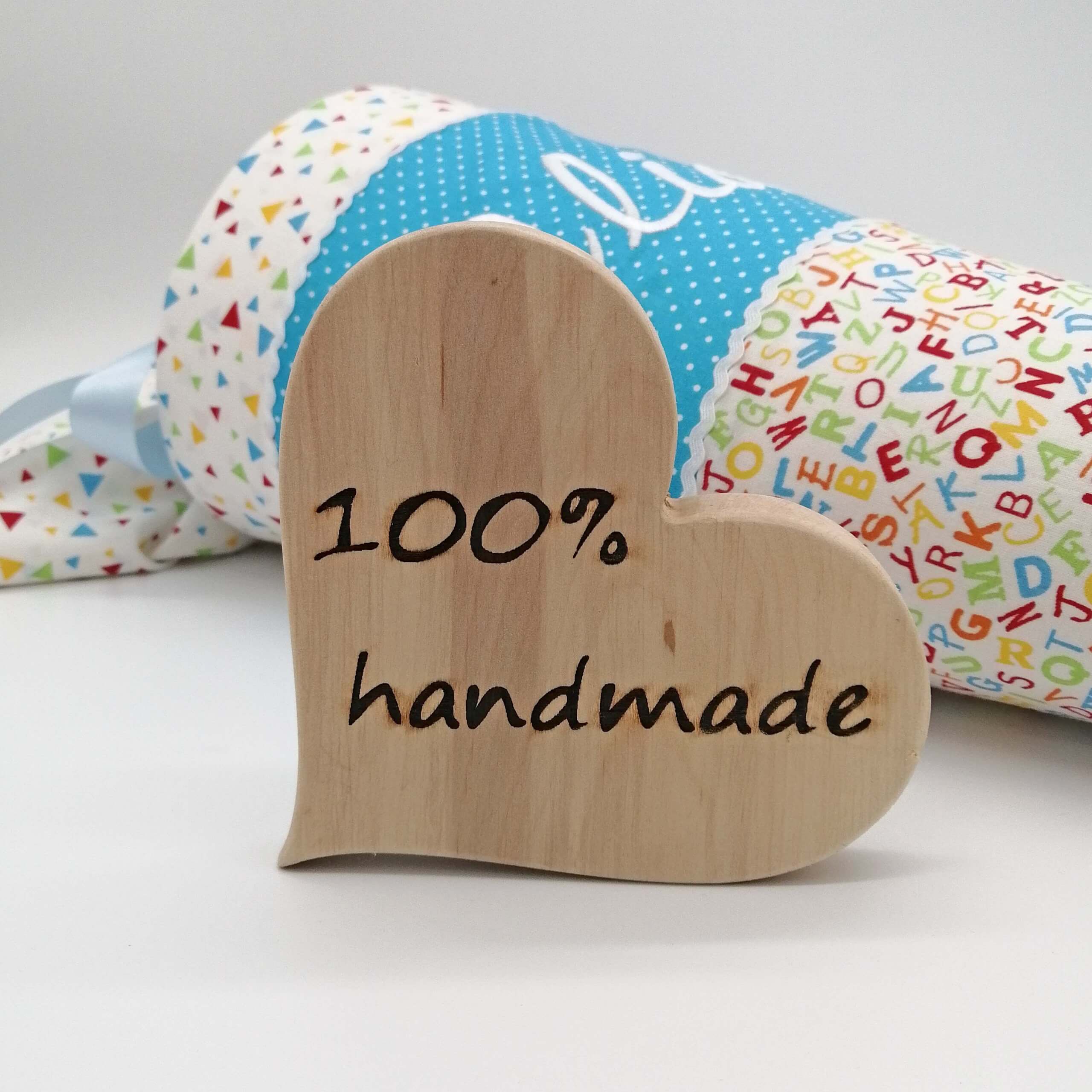 Schultüte/Geschwistertüte "Buchstaben-Dreiecke blau" - Image 4