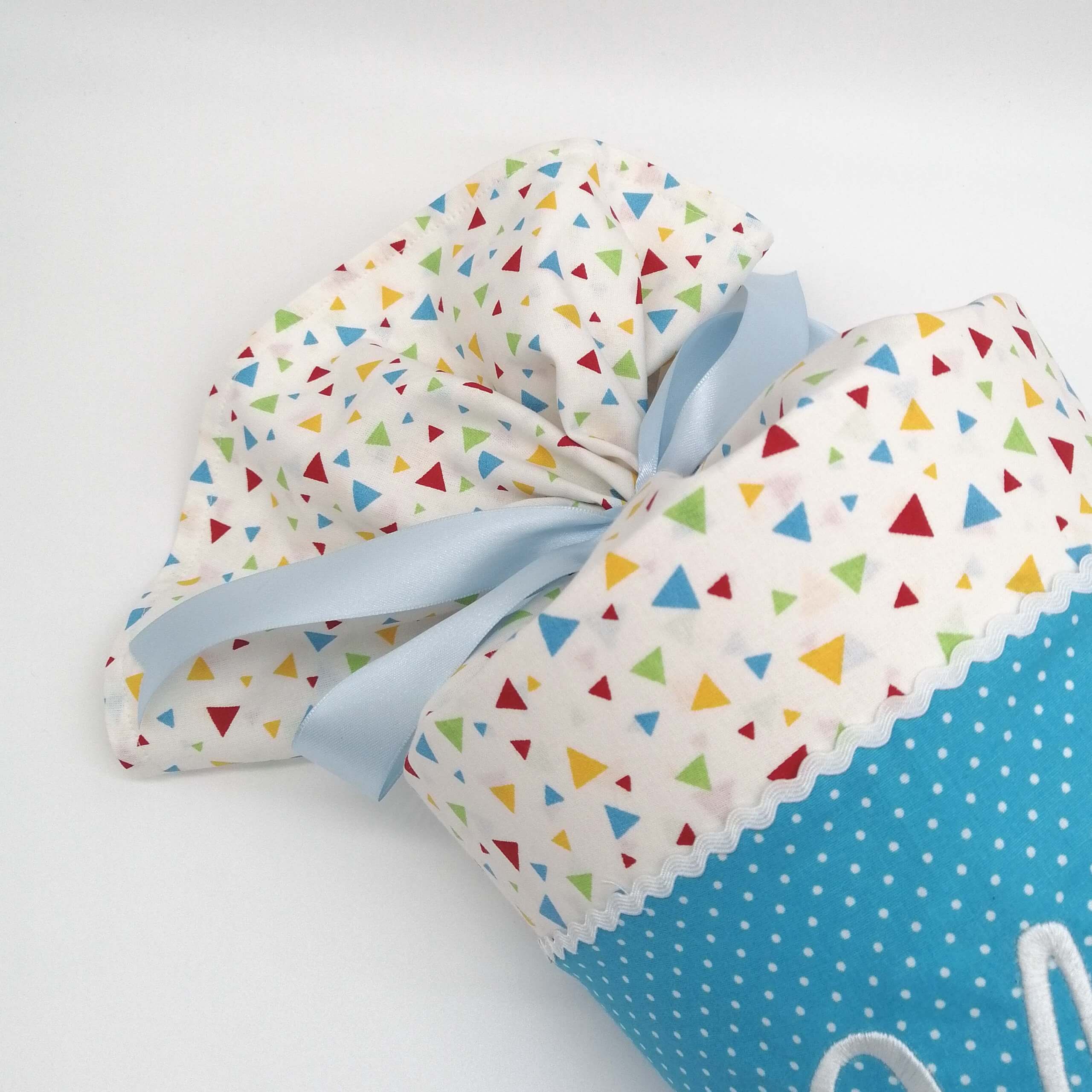 Schultüte/Geschwistertüte "Buchstaben-Dreiecke blau" - Image 3