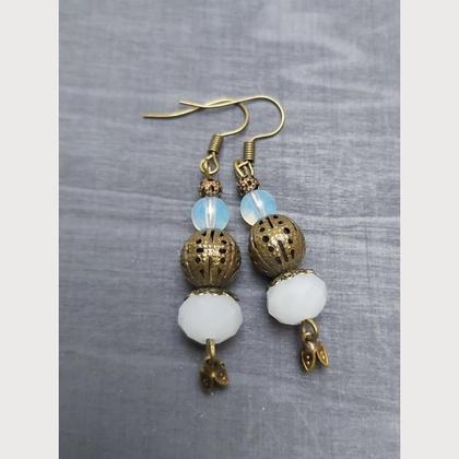 Ohrringe Vintage-Style - weiss - Image 2