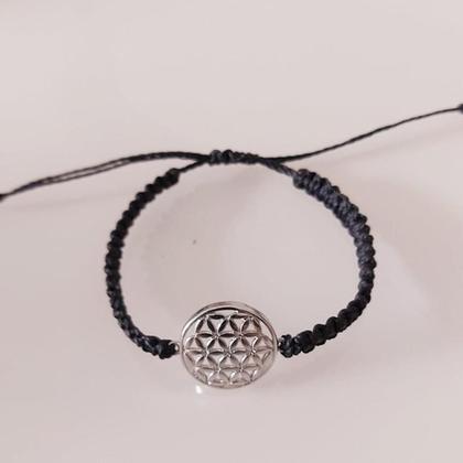 Armband - Makramee - mit Blume des Lebens