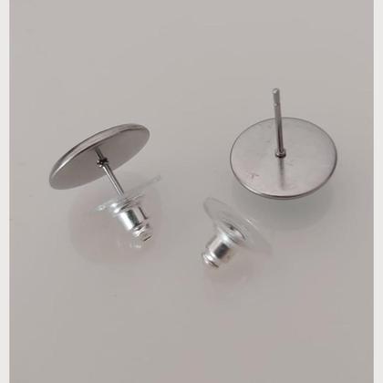 Ohrstecker, Ohrringe - karo schwarz weiss - Edelstahl - Image 3