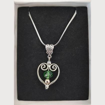 Schmuckset - Trachten Halskette und Ohrringe - grün - Edelstahl - Image 4