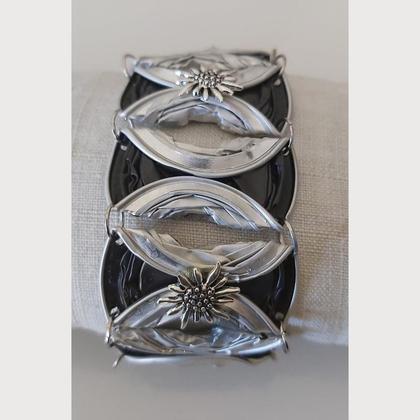 upcycling: Trachten - Armband aus Kaffeekapseln - anthrazit