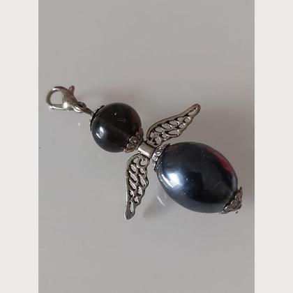Anhänger Engel - Schutzengel - Perlenengel - silber-schwarz - Image 2