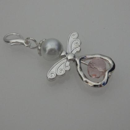 Anhänger Engel - Schutzengel - Perlenengel - rosa - Image 2
