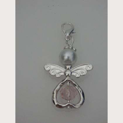 Anhänger Engel - Schutzengel - Perlenengel - rosa