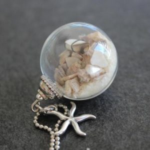 Glaskugelkette "Strand"