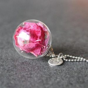 Glaskugelkette Pfingstrosentraum