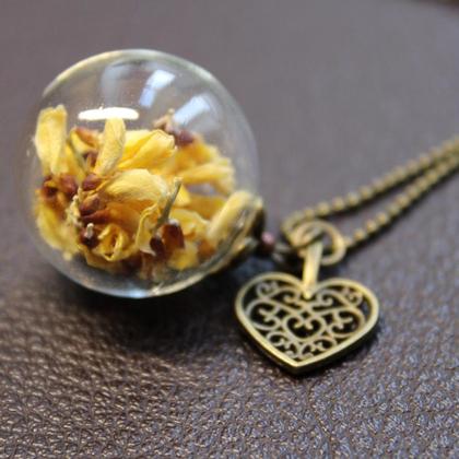 Glaskugelkette Ginster gelb - Image 2