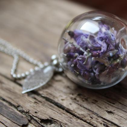 Glaskugelkette Ginster lila - Image 2