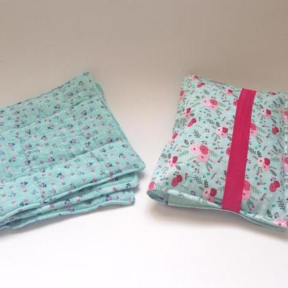 MAMA GESCHENKSET - Rose Diaper Clutch & reusable cotton washing pads