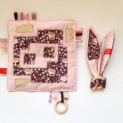 GESCHENKSET: Taggie blanket, bunny ear teether & original sSCAPESs wallart - Image 3