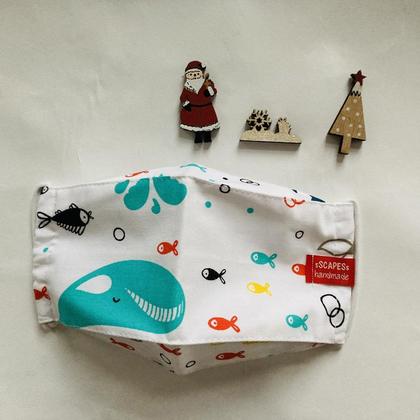 KINDERMASKE - Türkis Wal - Image 2